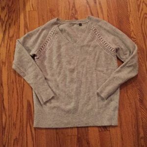 Grey V-Neck Sweater